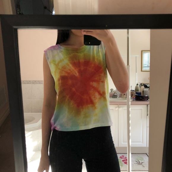 Hand Tie Dyed Muscle Tank - Picture 2 of 8